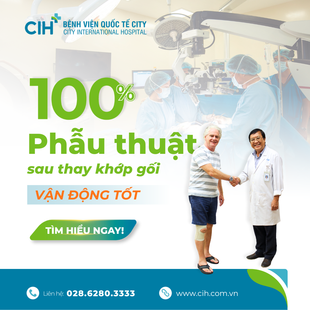 100% ca phẫu thuật sau thay khớp gối nhân tạo vận động tốt 100% ca phẫu thuật sau thay khớp gối nhân tạo vận động tốt