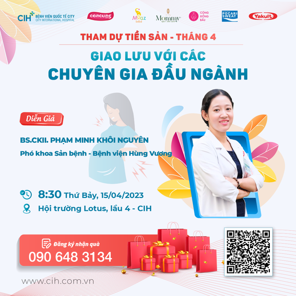 Giao lưu với BS.CKII. Phạm Minh Khôi Nguyên – bác sĩ Sản phụ khoa tại Hội thảo tiền sản 15/04  Giao lưu với BS.CKII. Phạm Minh Khôi Nguyên – bác sĩ Sản phụ khoa tại Hội thảo tiền sản 15/04