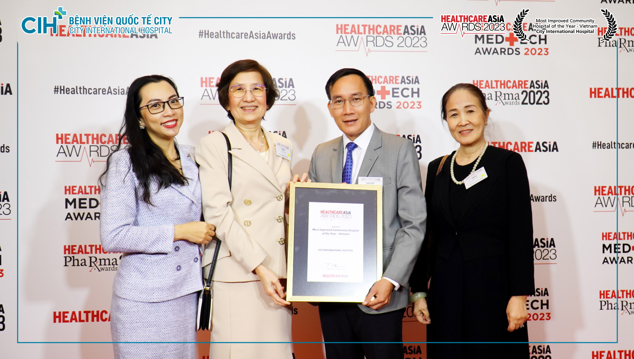 Hai Bệnh viện đa khoa tư nhân đầu tiên tại Việt Nam nhận được giải Healthcare Asia Award 2023
