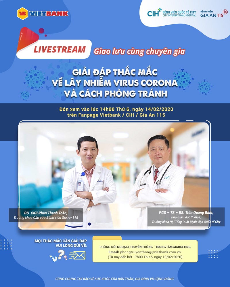 Vietbank - Livestream giải đáp thắc mắc về lây nhiễm corona 1 vietbank livestream giai dap thac mac ve lay nhiem corona 66f8187192da9